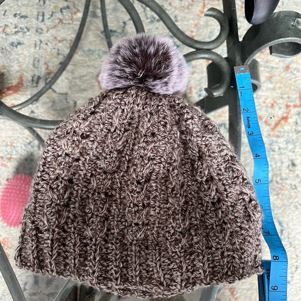 Cozy Brown Handmade Pom-Pom Hat